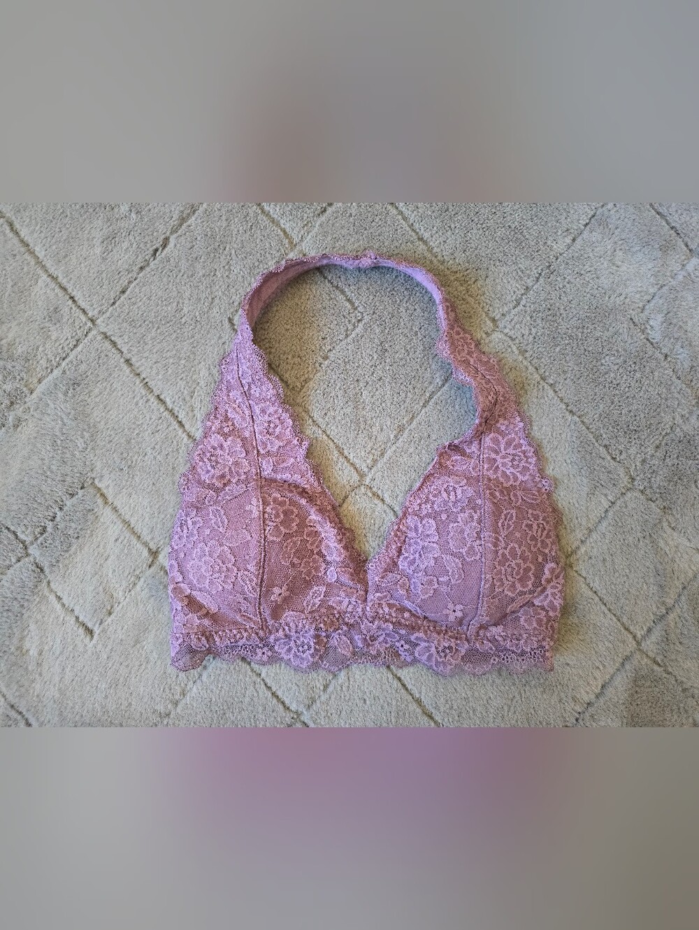 Gilly Hicks Lace Halter Bralette - Light Purple